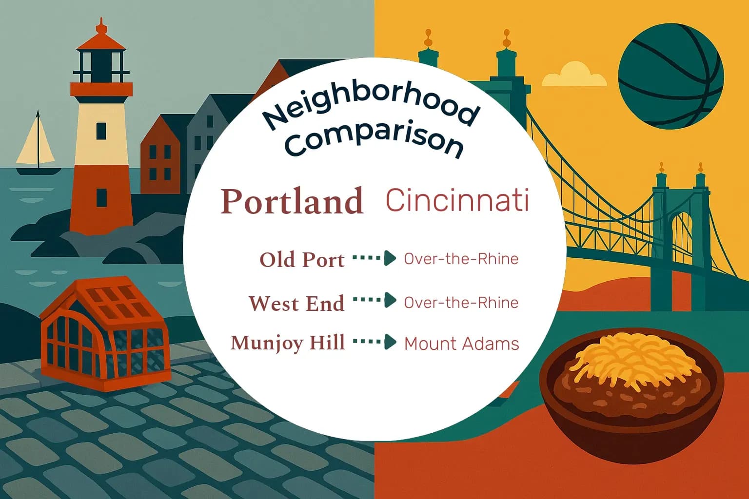 Portland vs Cincinnati Neighborhood Comparison