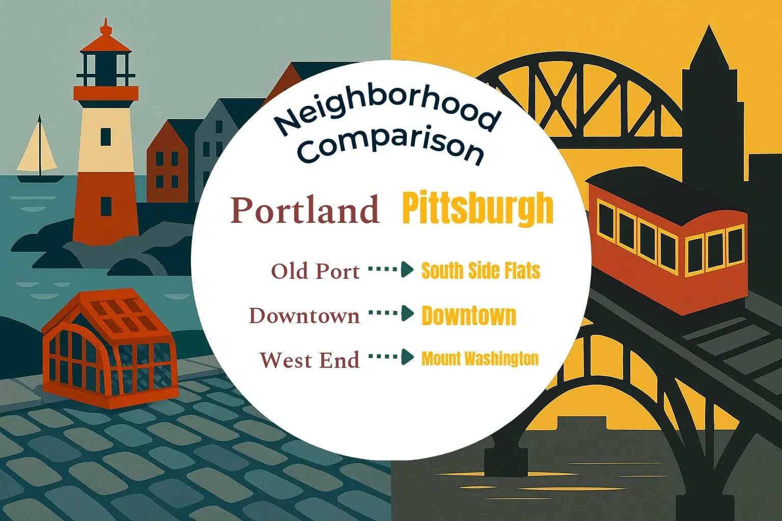 Portland vs Pittsburgh Neighborhood Comparison