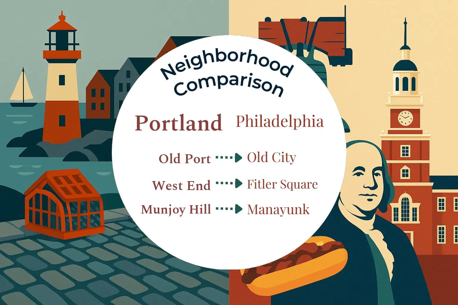 Portland vs Philadelphia Neighborhood Comparison