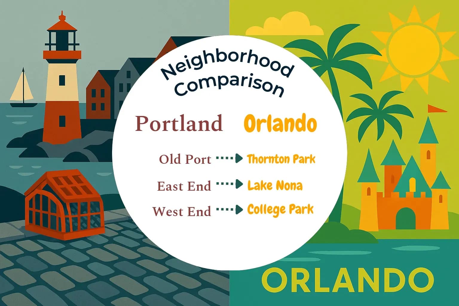 Portland vs Orlando Neighborhood Comparison