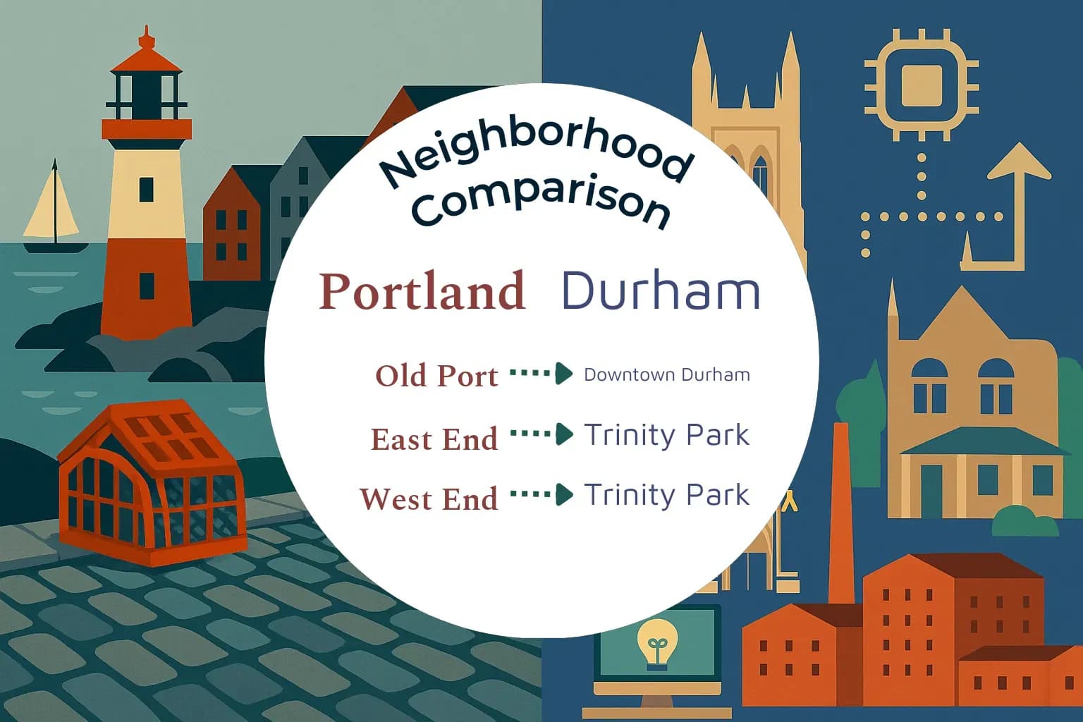 Portland vs Durham Neighborhood Comparison