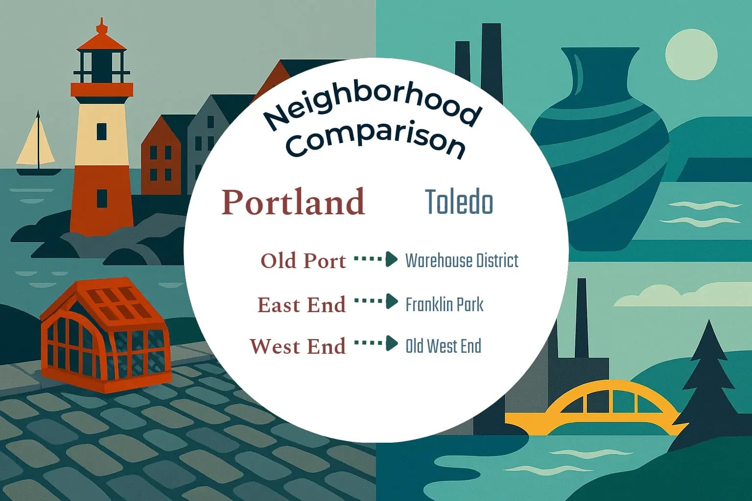 Portland vs Toledo Neighborhood Comparison