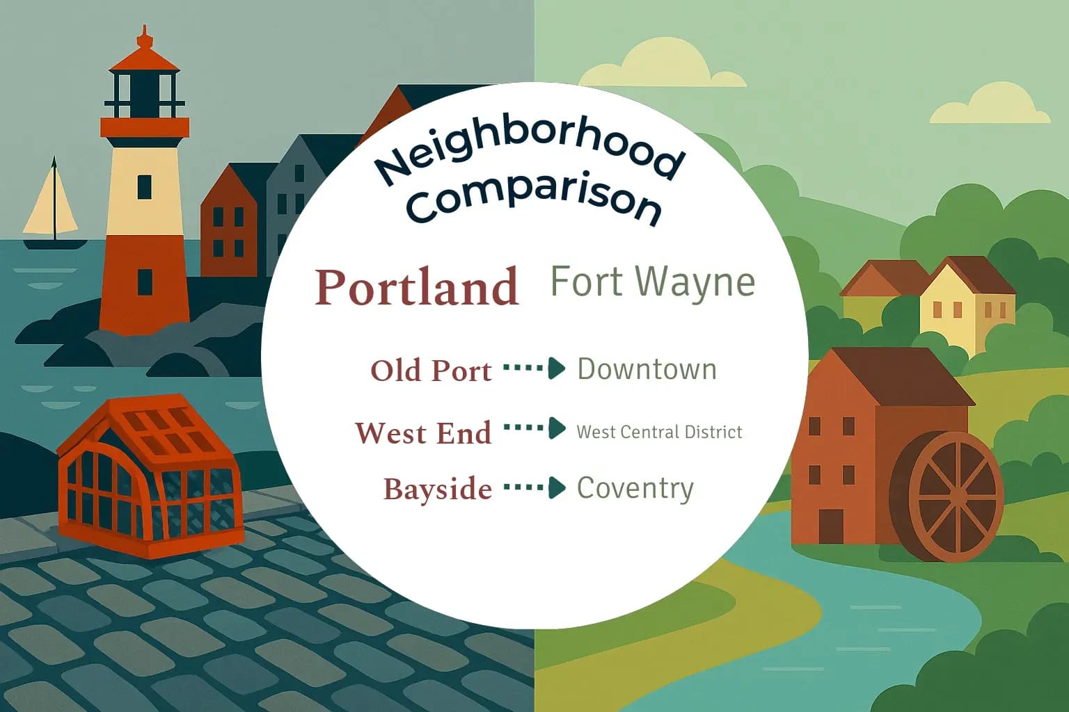 Portland vs Fort Wayne Neighborhood Comparison