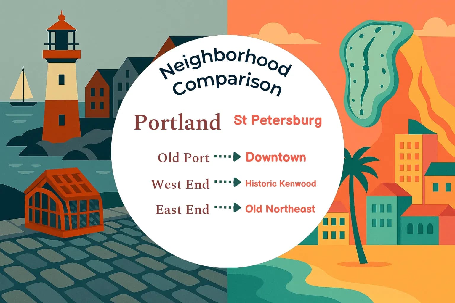 Portland vs St. Petersburg Neighborhood Comparison