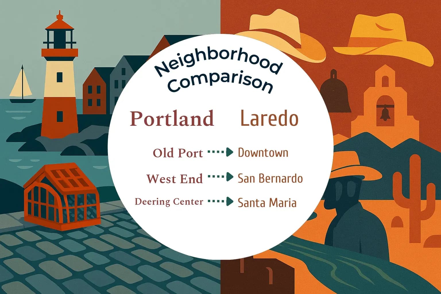 Portland vs Laredo Neighborhood Comparison