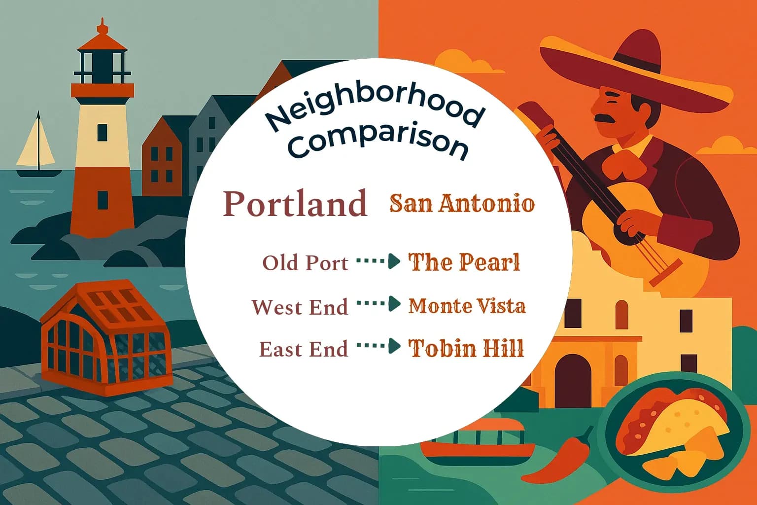 Portland vs San Antonio Neighborhood Comparison