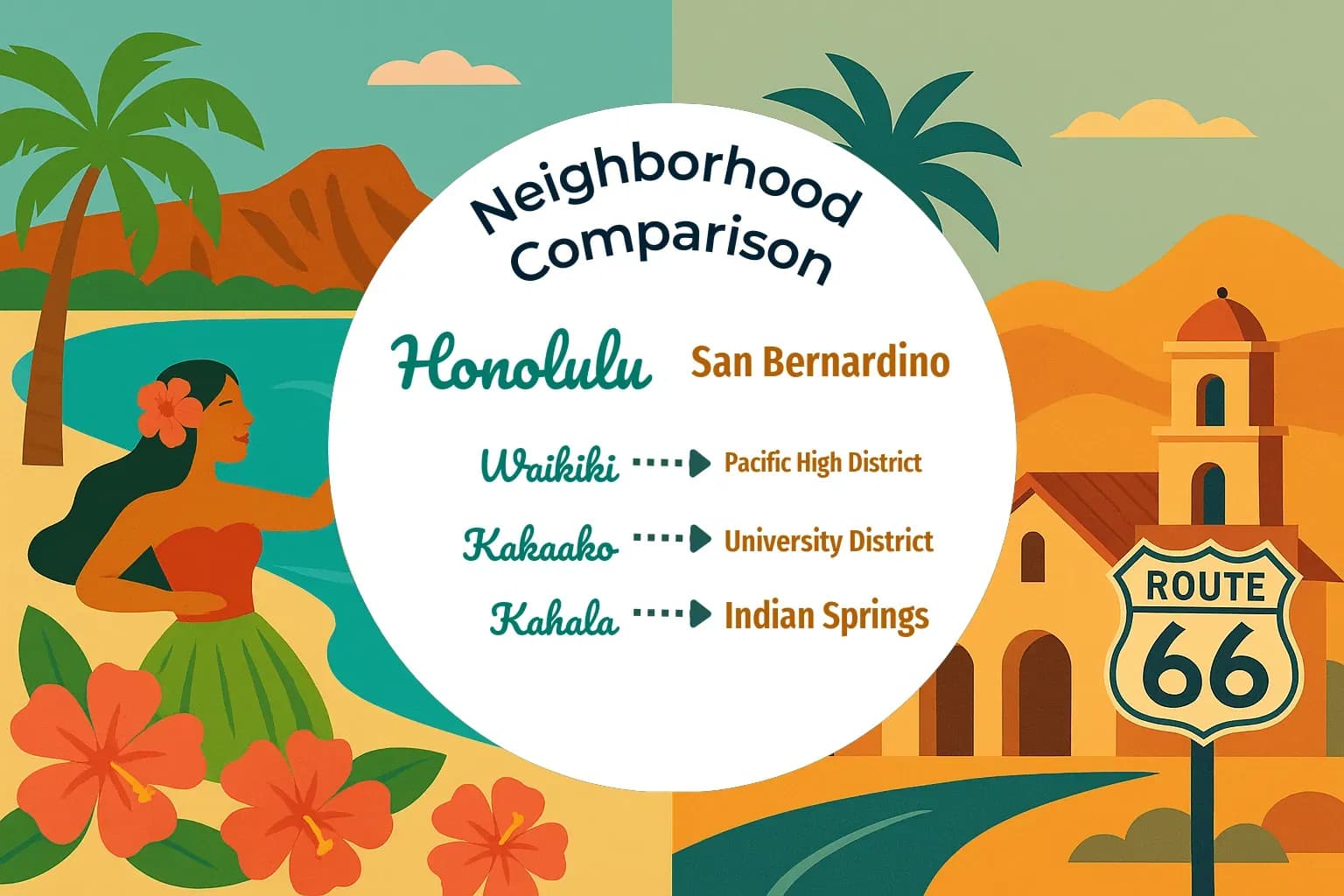 Honolulu vs San Bernardino Neighborhood Comparison