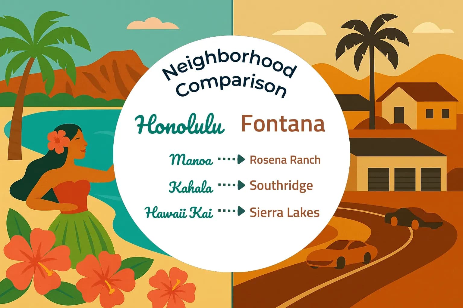 Honolulu vs Fontana Neighborhood Comparison