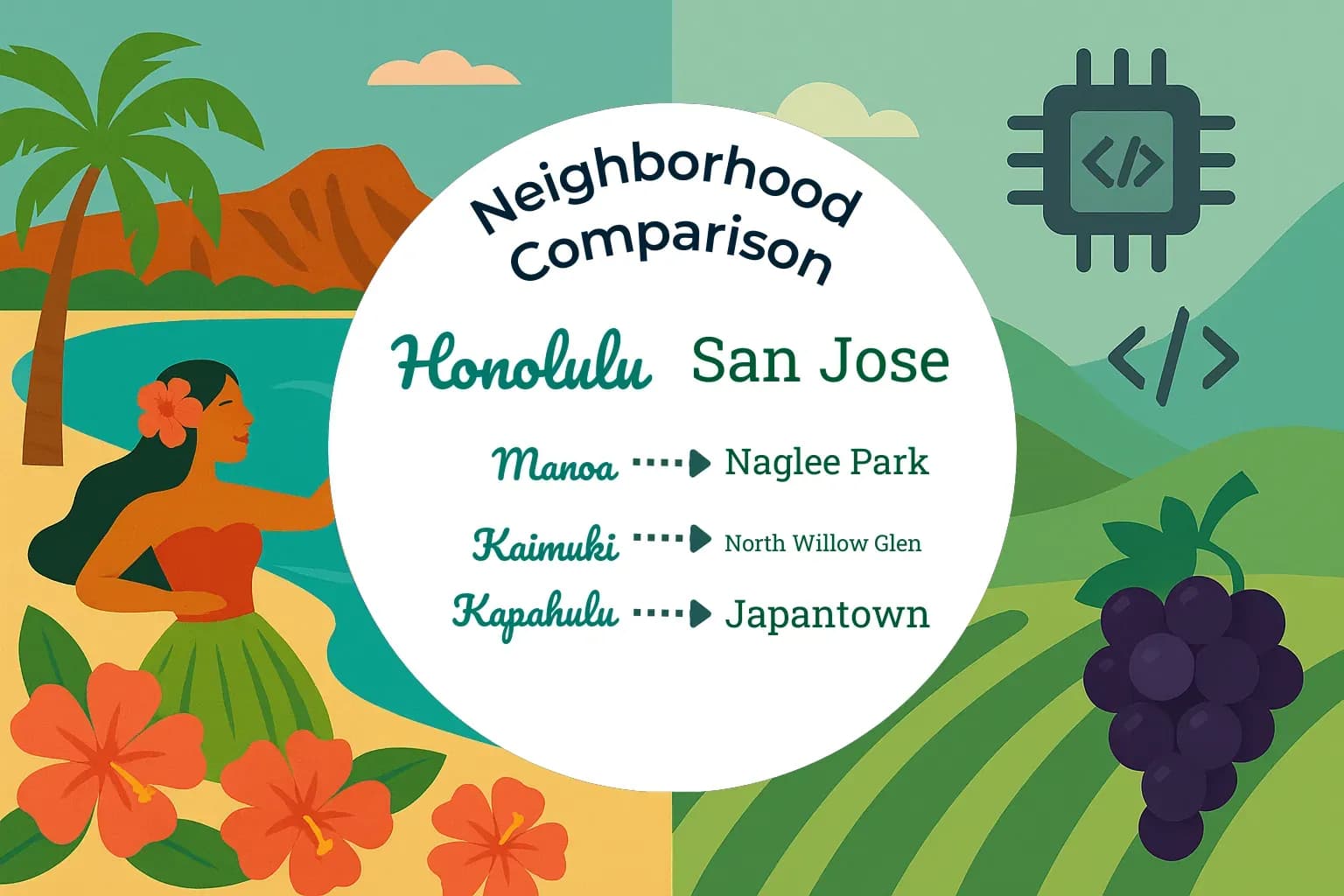 Honolulu vs San Jose Neighborhood Comparison