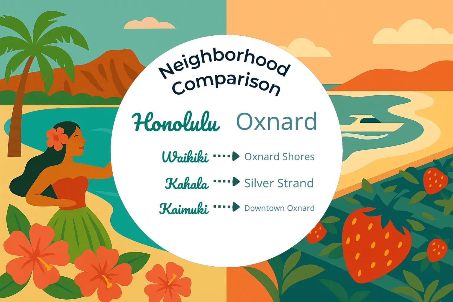Honolulu vs Oxnard Neighborhood Comparison