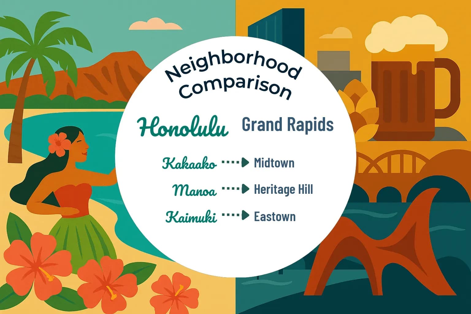 Honolulu vs Grand Rapids Neighborhood Comparison