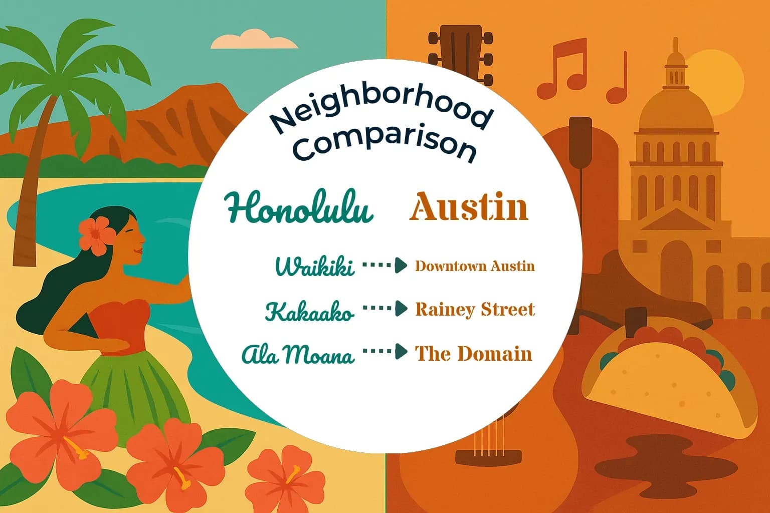 Honolulu vs Austin Neighborhood Comparison