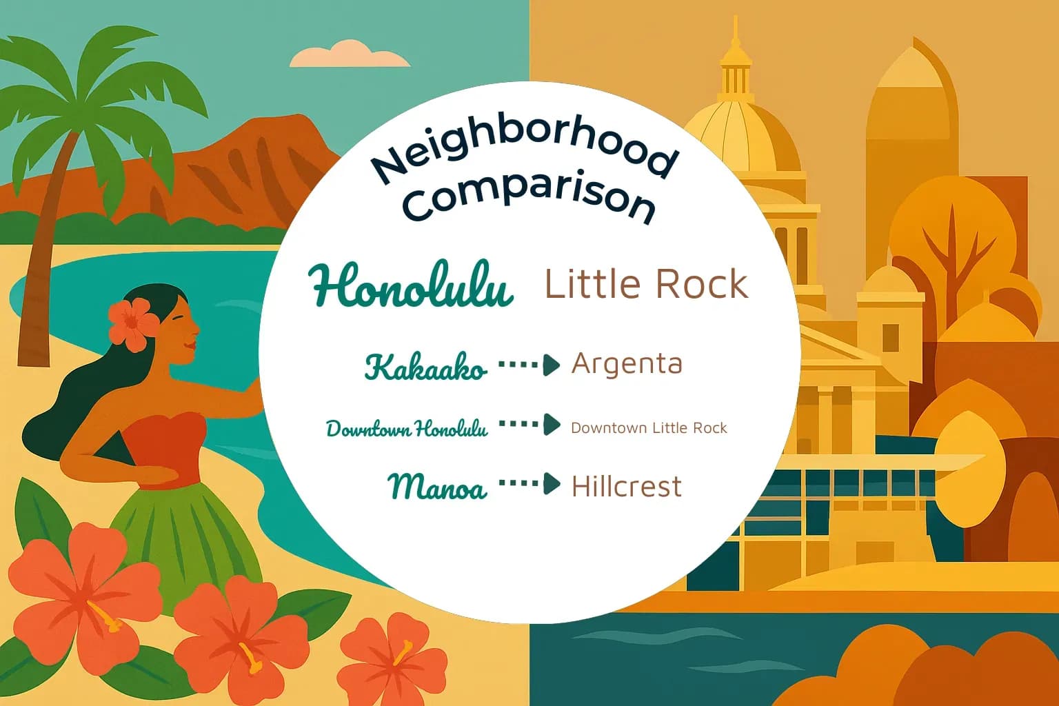 Honolulu vs Little Rock Neighborhood Comparison
