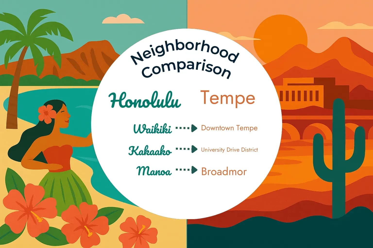 Honolulu vs Tempe Neighborhood Comparison
