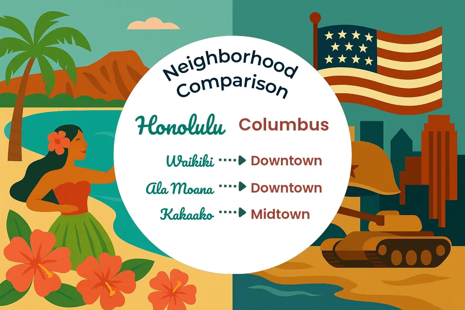 Honolulu vs Columbus Neighborhood Comparison
