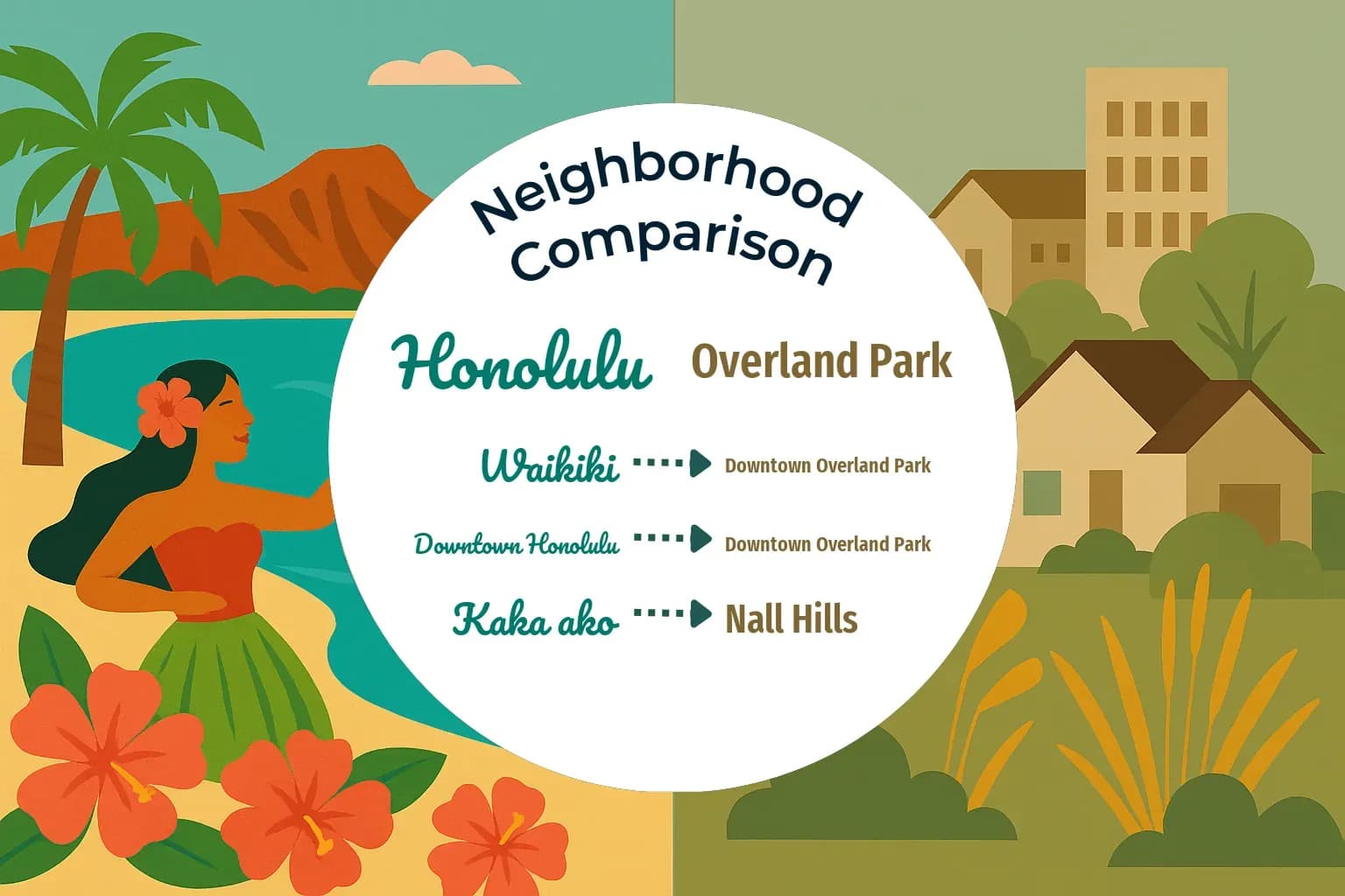 Honolulu vs Overland Park Neighborhood Comparison
