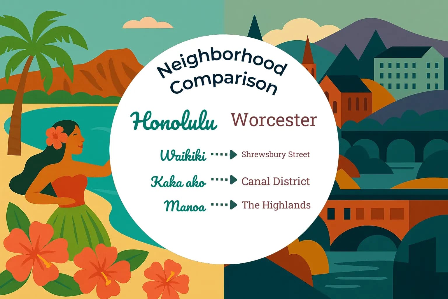 Honolulu vs Worcester Neighborhood Comparison