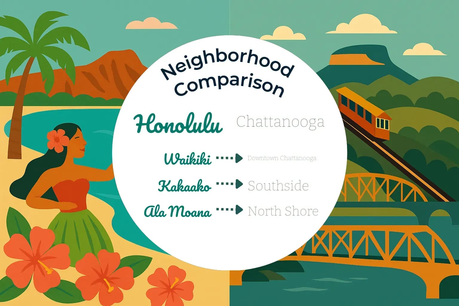 Honolulu vs Chattanooga Neighborhood Comparison