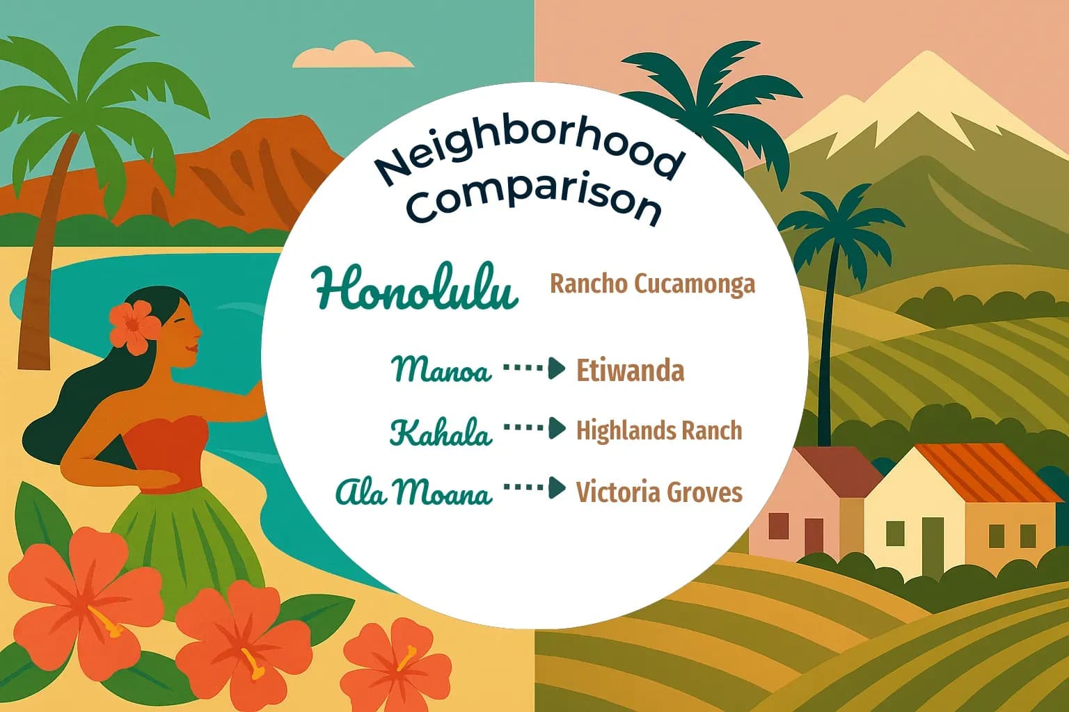 Honolulu vs Rancho Cucamonga Neighborhood Comparison