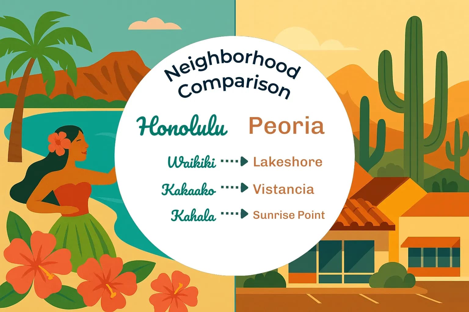 Honolulu vs Peoria Neighborhood Comparison