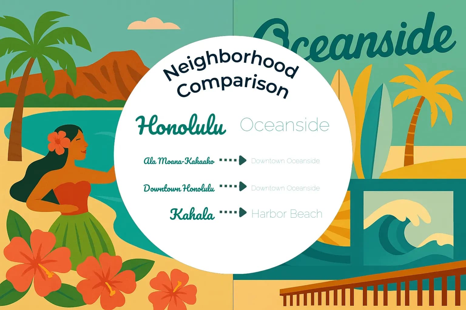 Honolulu vs Oceanside Neighborhood Comparison