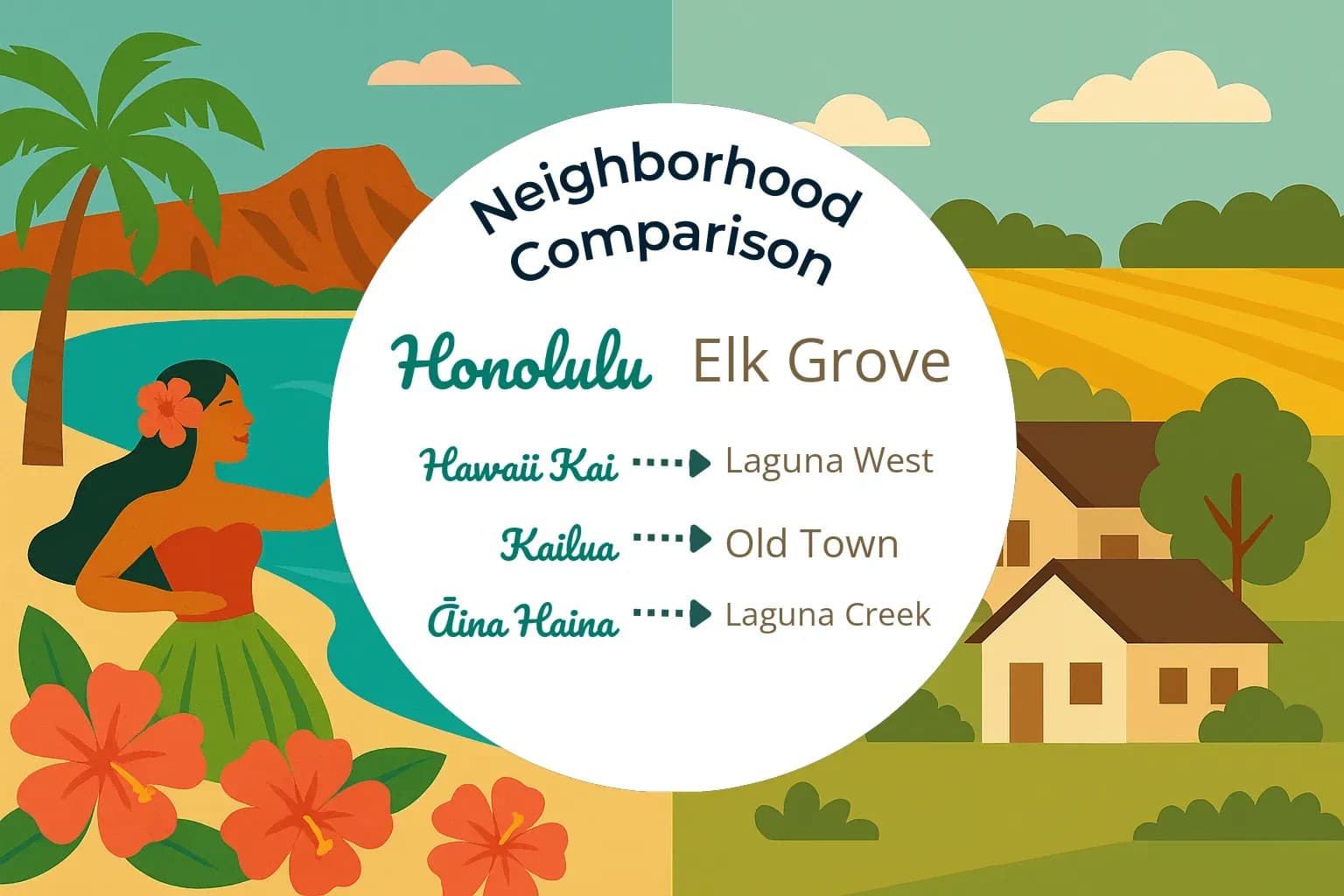 Honolulu vs Elk Grove Neighborhood Comparison