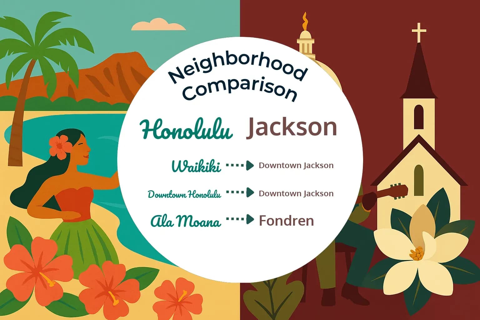 Honolulu vs Jackson Neighborhood Comparison