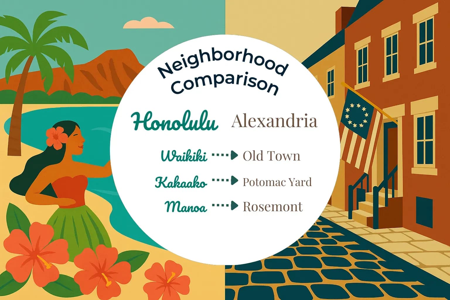 Honolulu vs Alexandria Neighborhood Comparison