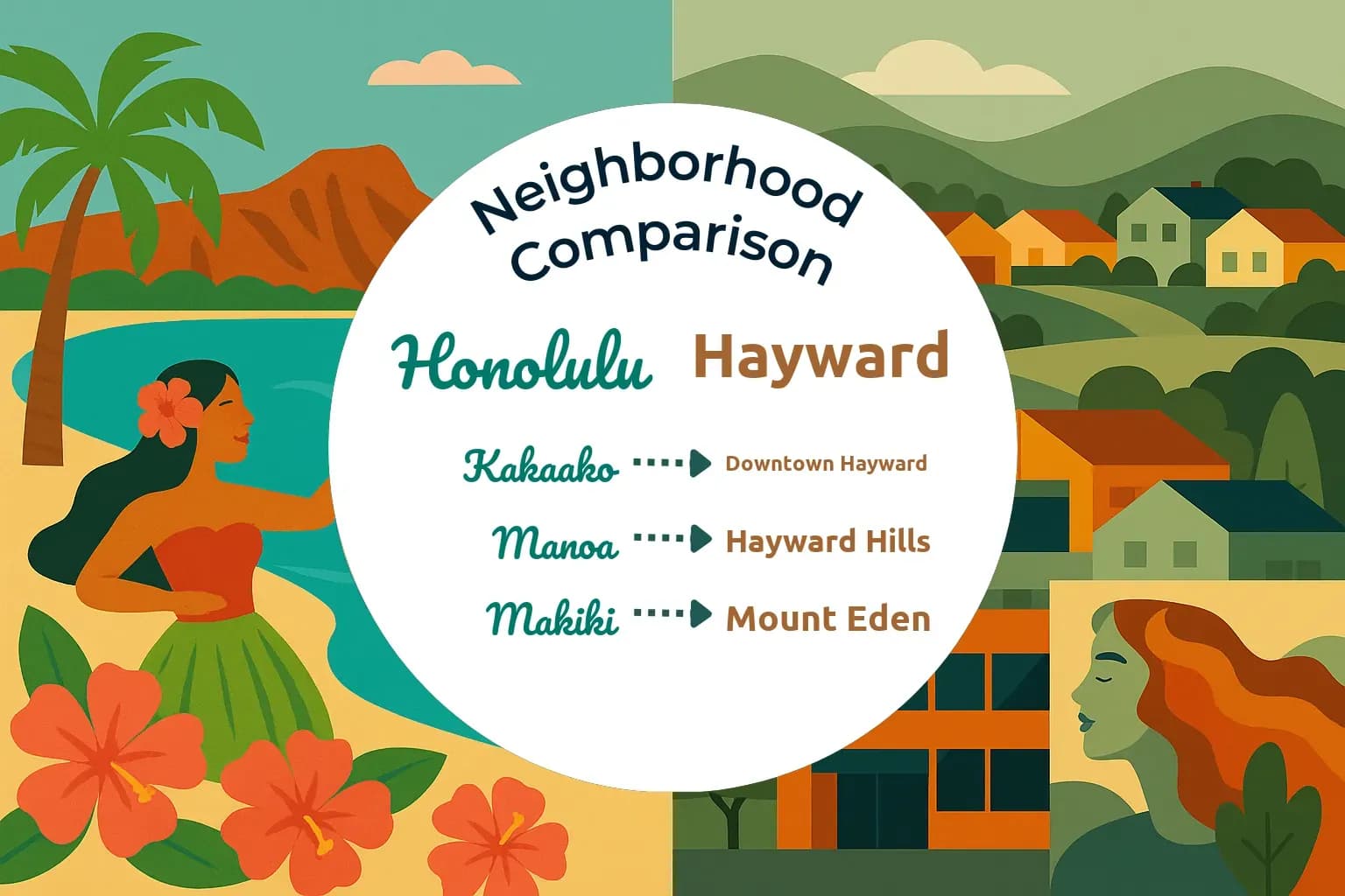 Honolulu vs Hayward Neighborhood Comparison