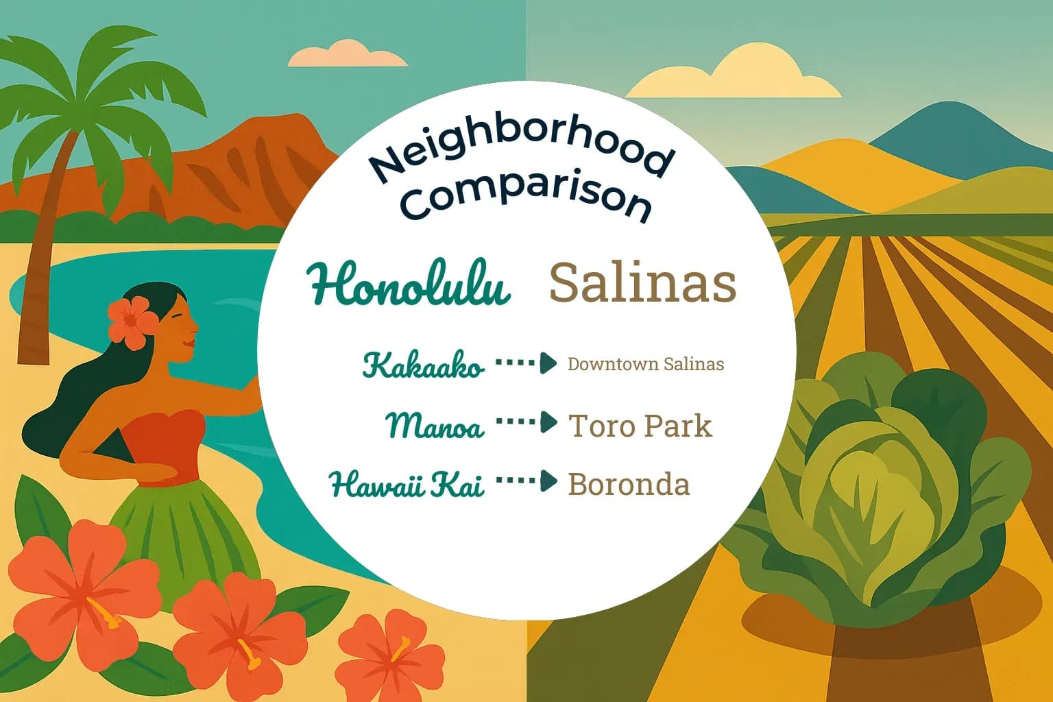 Honolulu vs Salinas Neighborhood Comparison