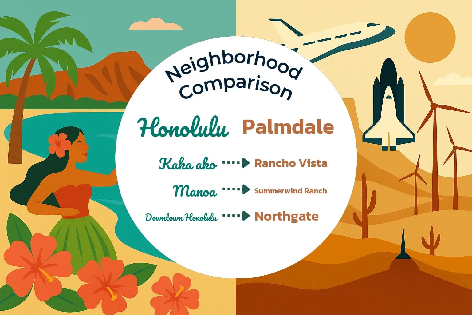 Honolulu vs Palmdale Neighborhood Comparison