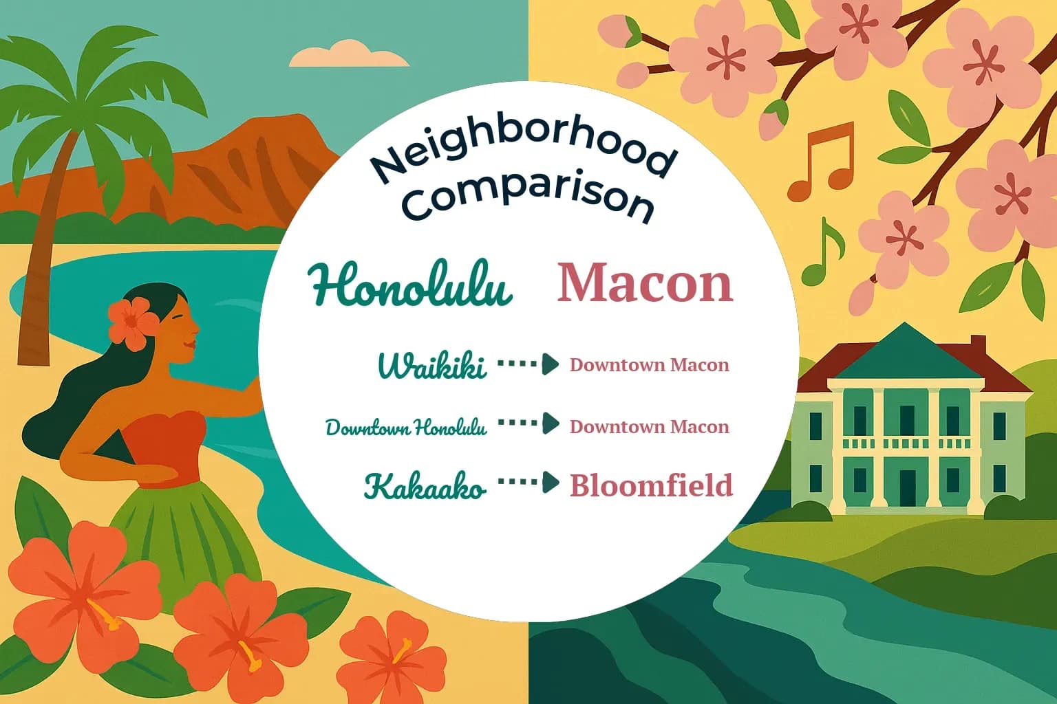 Honolulu vs Macon Neighborhood Comparison