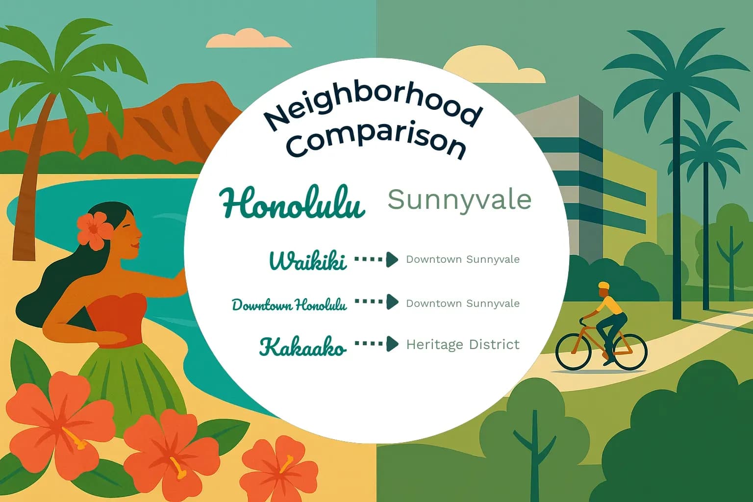 Honolulu vs Sunnyvale Neighborhood Comparison