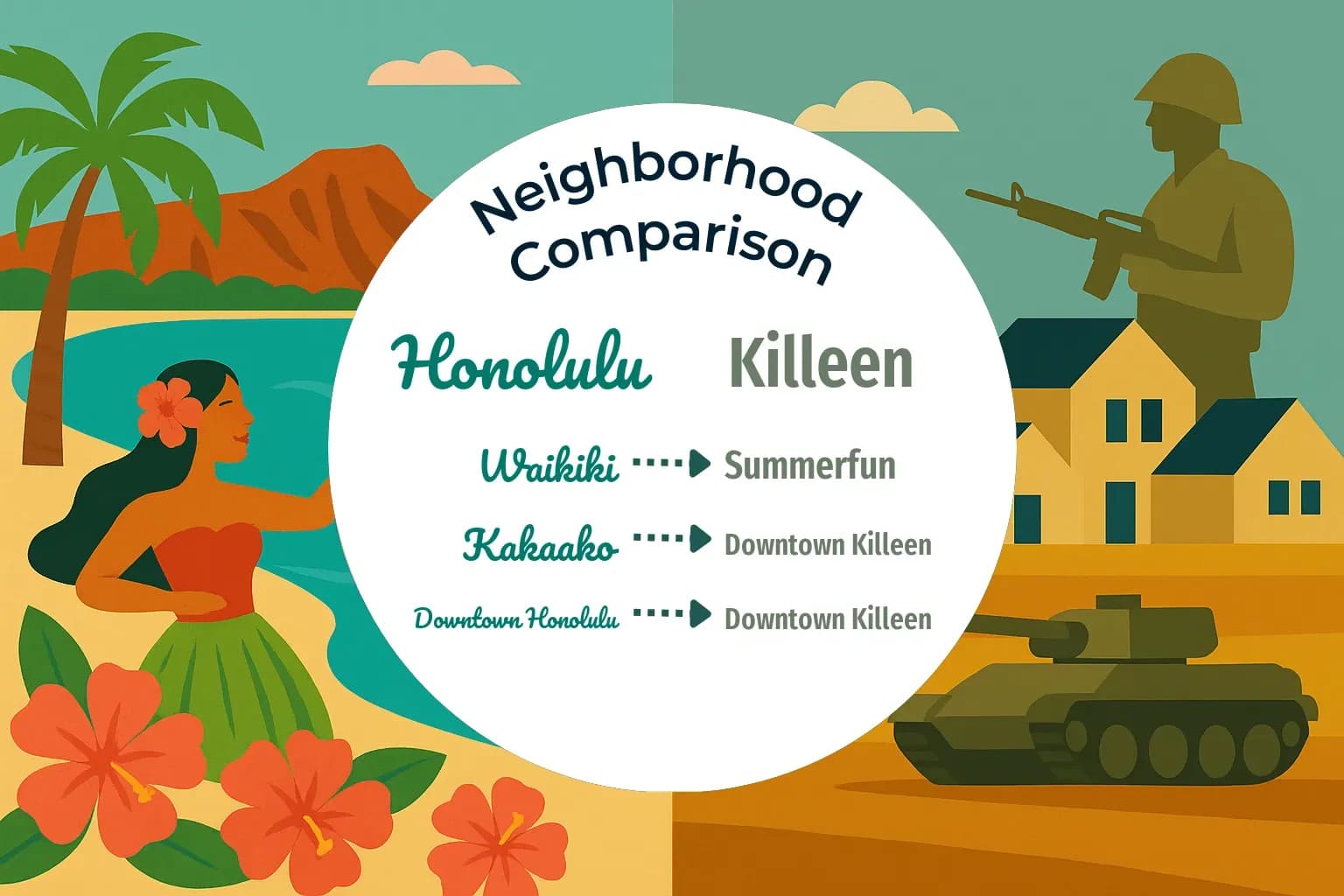 Honolulu vs Killeen Neighborhood Comparison
