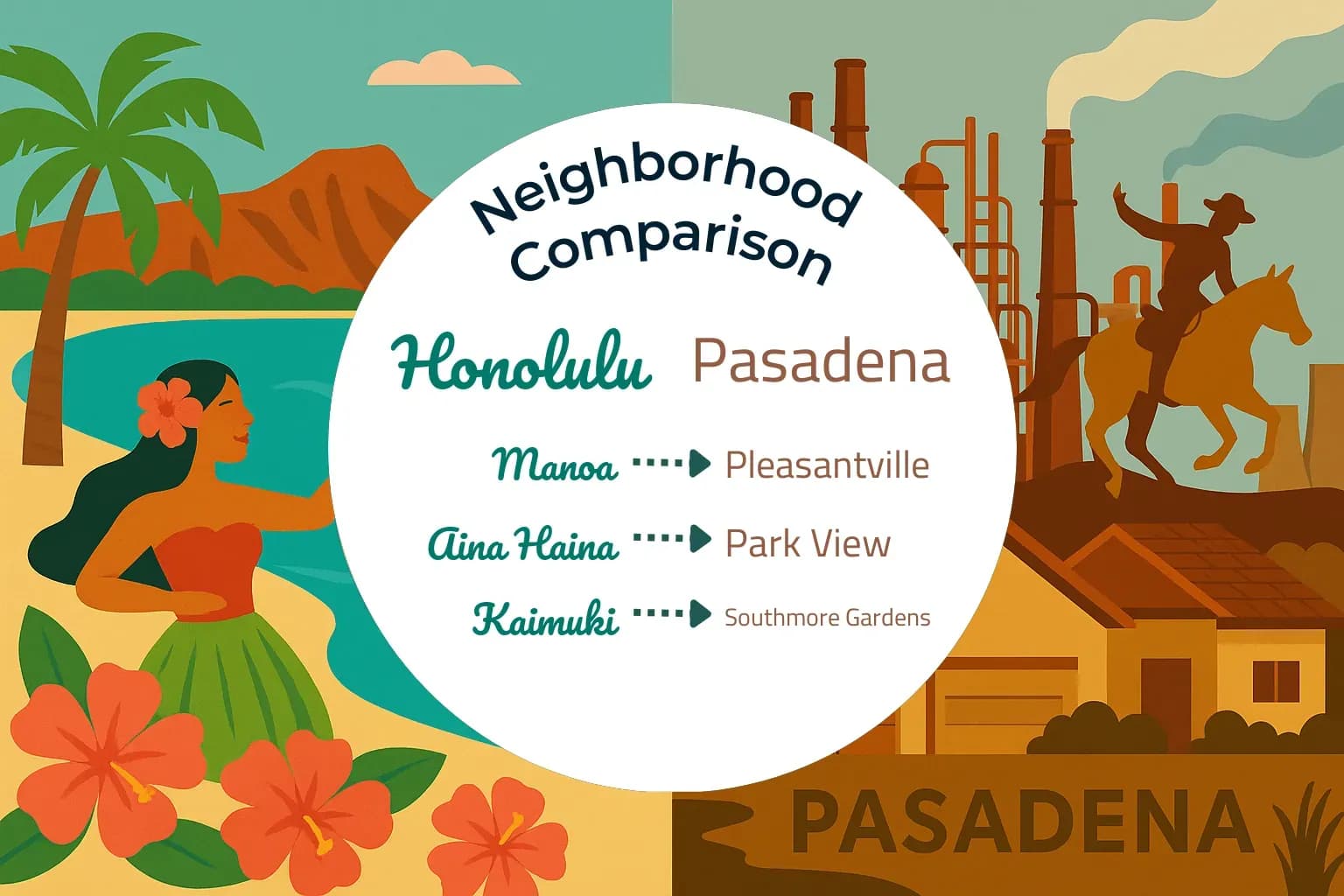 Honolulu vs Pasadena Neighborhood Comparison
