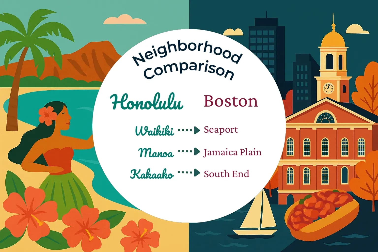Honolulu vs Boston Neighborhood Comparison