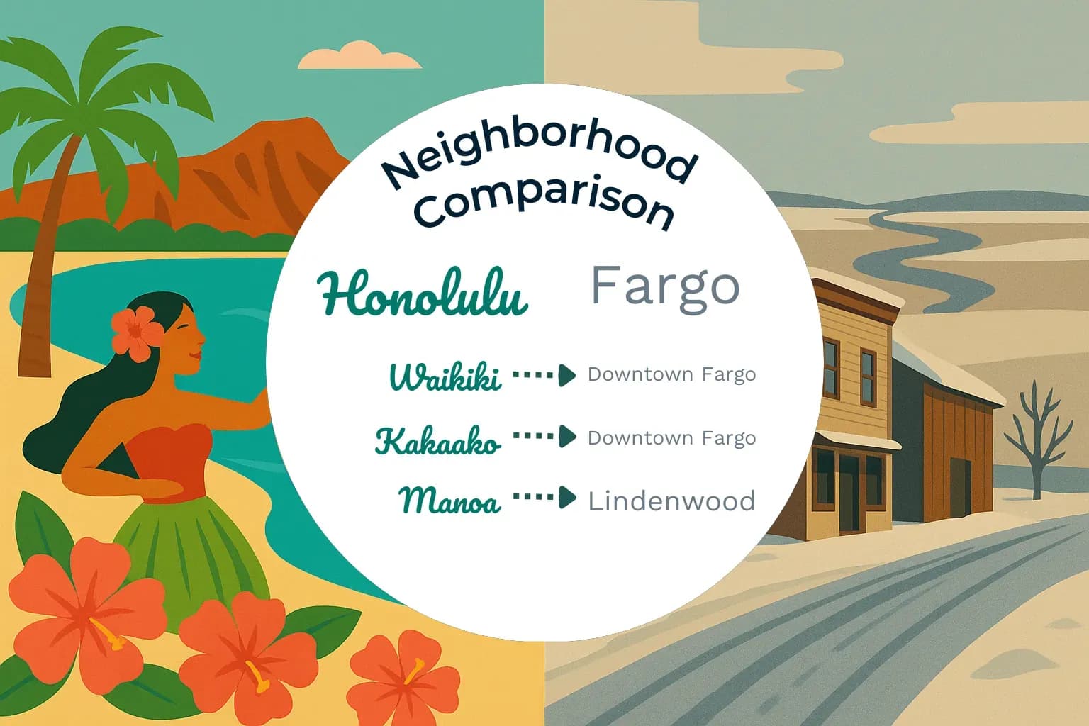 Honolulu vs Fargo Neighborhood Comparison