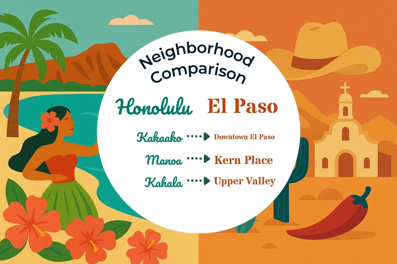 Honolulu vs El Paso Neighborhood Comparison
