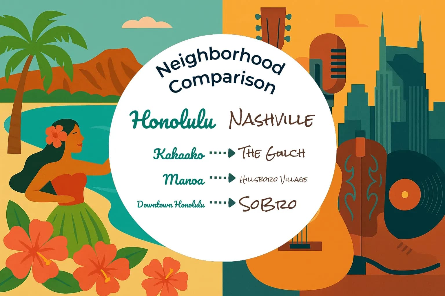 Honolulu vs Nashville Neighborhood Comparison