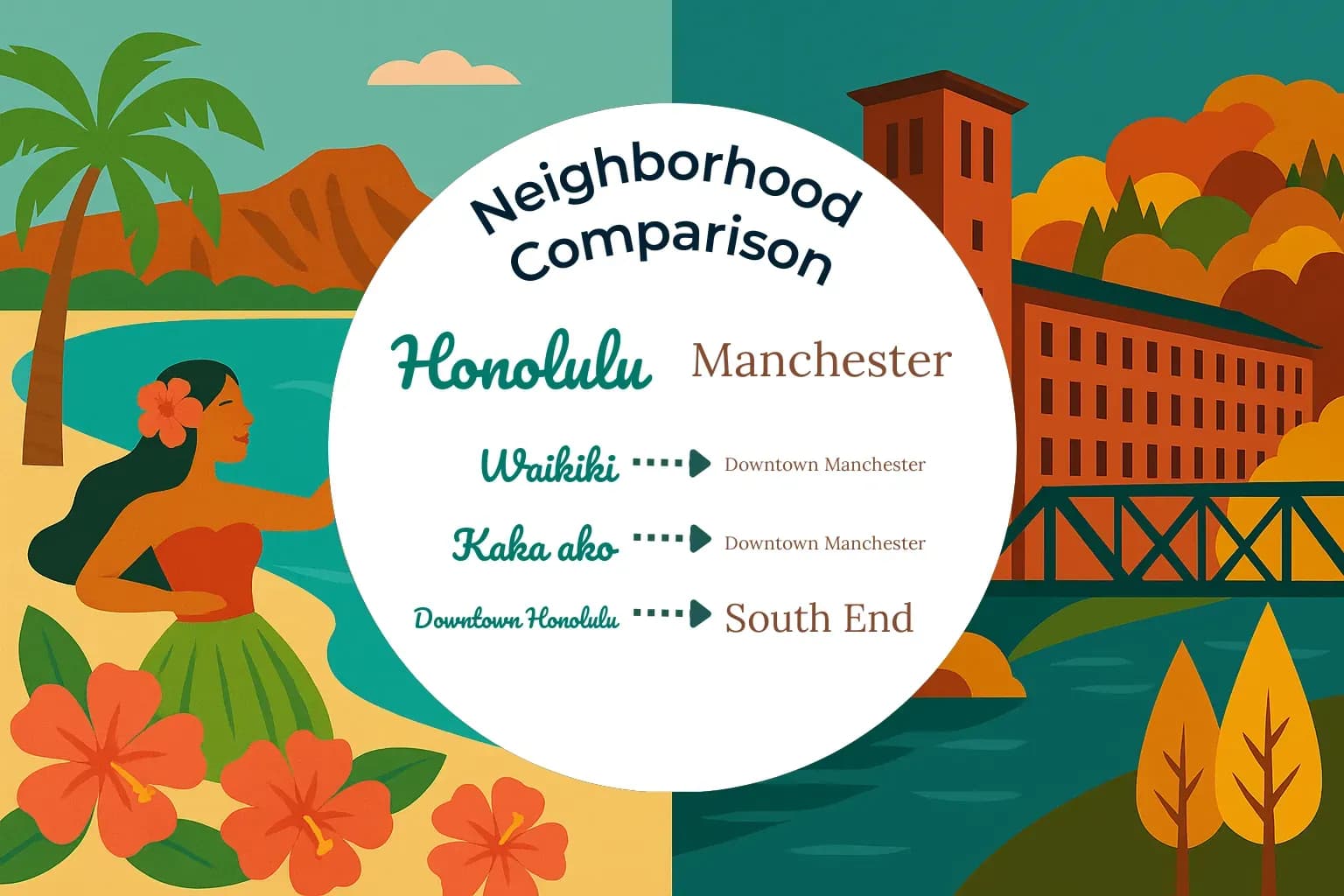 Honolulu vs Manchester Neighborhood Comparison