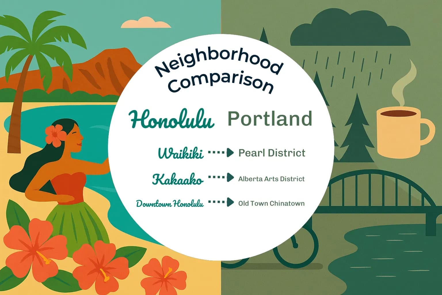 Honolulu vs Portland Neighborhood Comparison