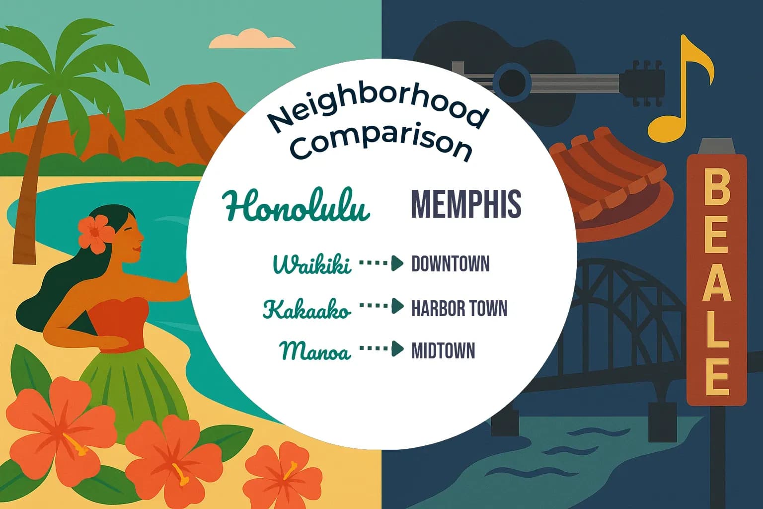 Honolulu vs Memphis Neighborhood Comparison