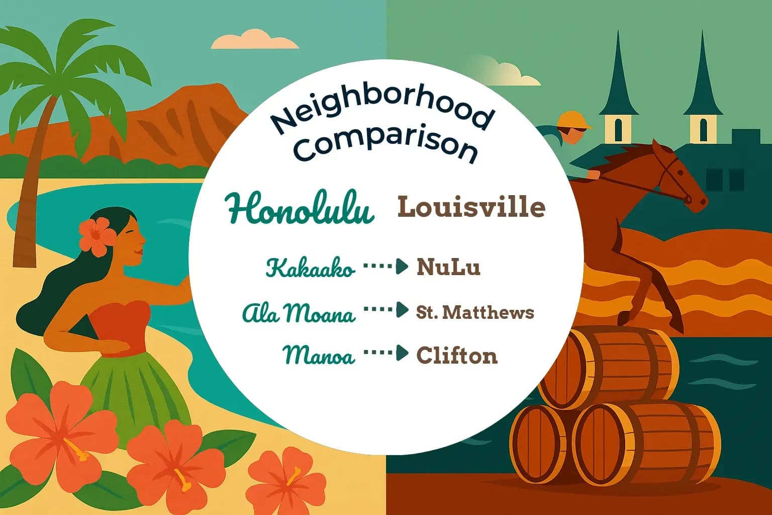 Honolulu vs Louisville Neighborhood Comparison