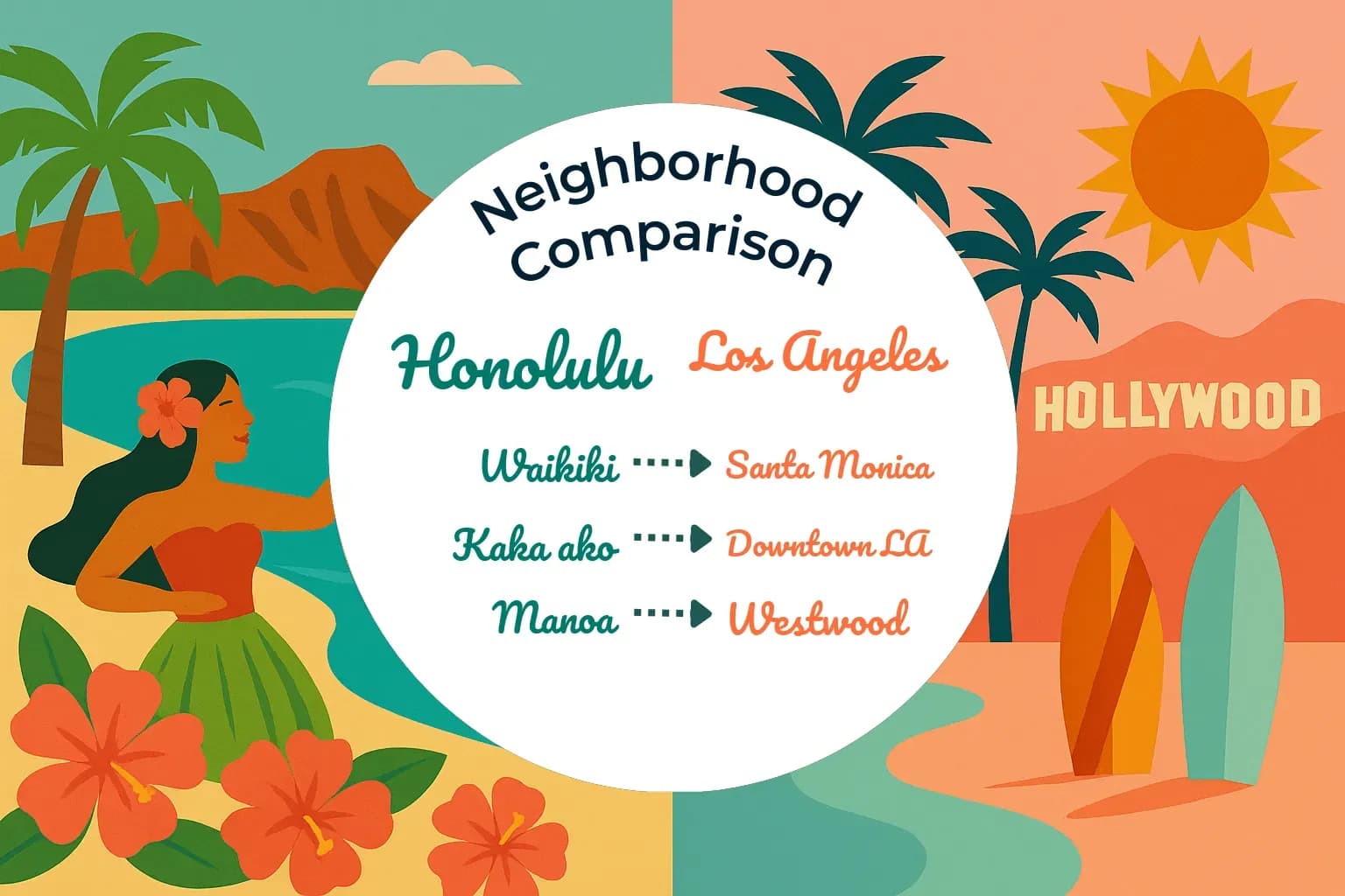 Honolulu vs Los Angeles Neighborhood Comparison