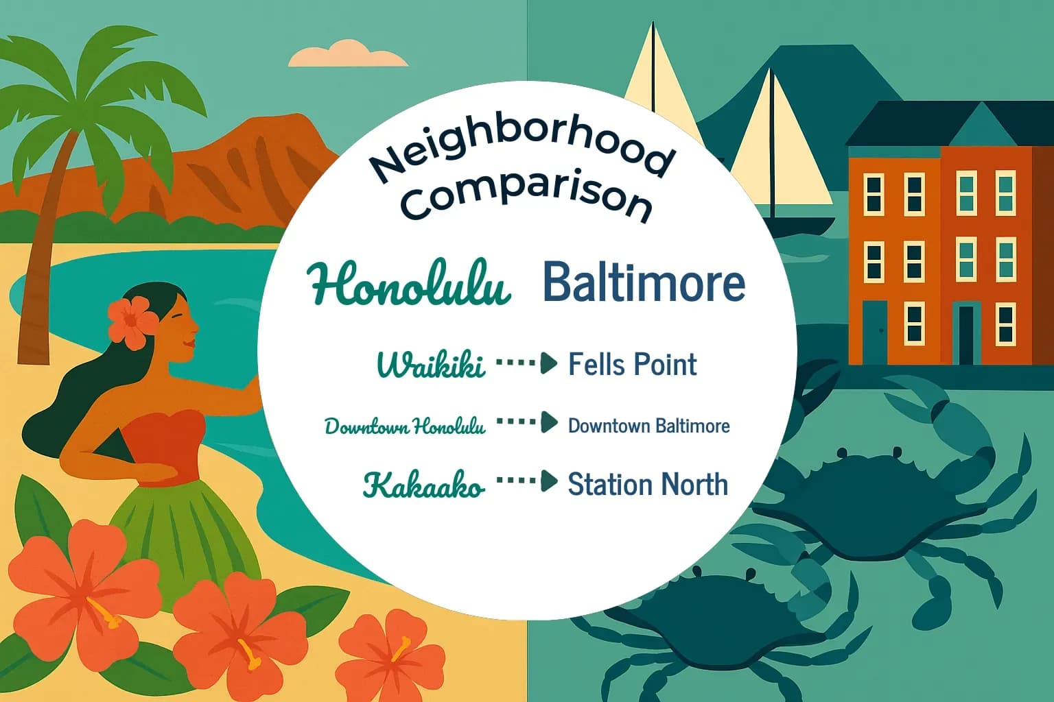 Honolulu vs Baltimore Neighborhood Comparison