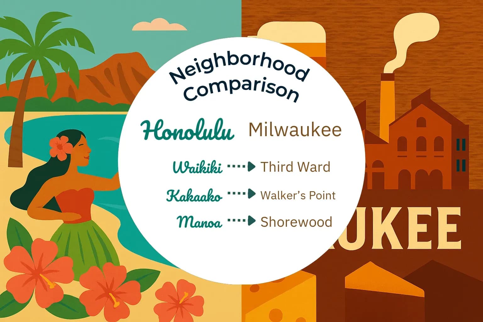 Honolulu vs Milwaukee Neighborhood Comparison