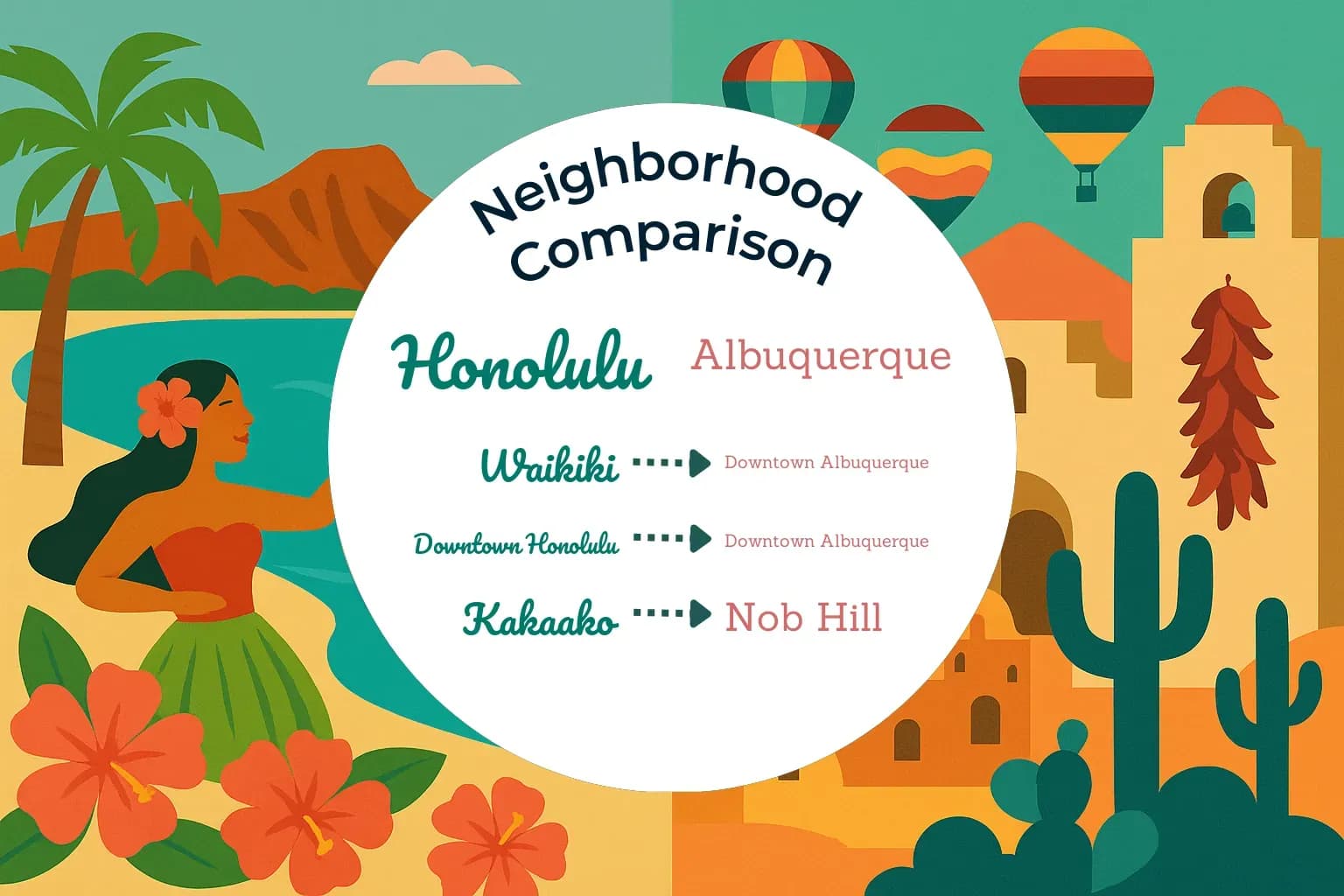 Honolulu vs Albuquerque Neighborhood Comparison