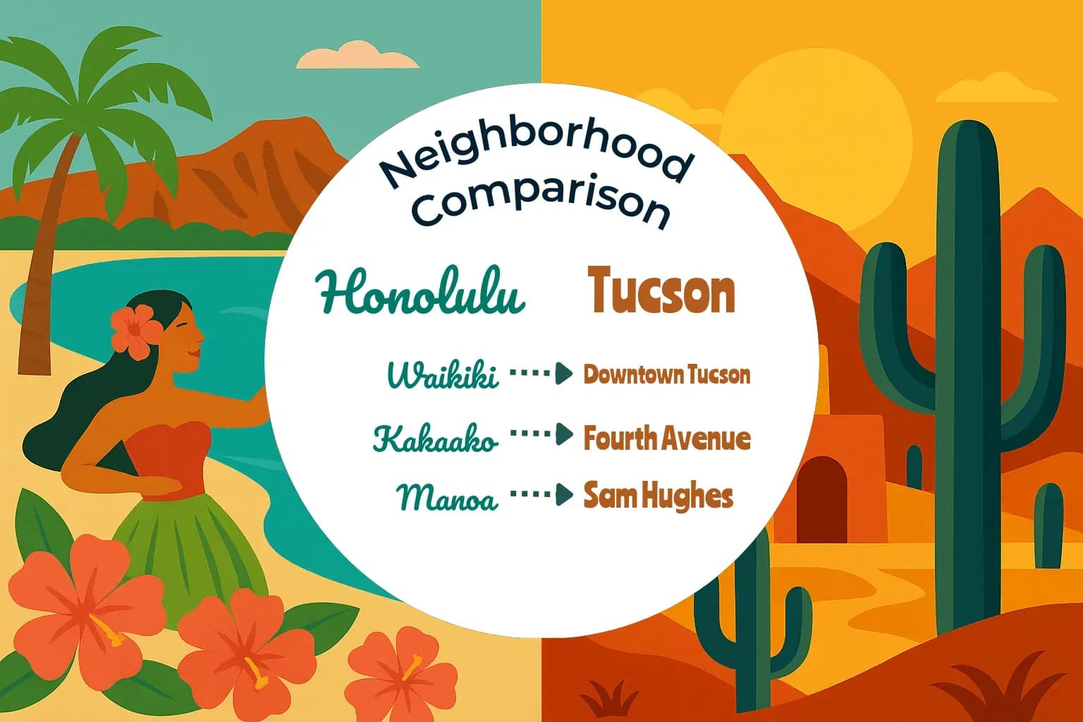 Honolulu vs Tucson Neighborhood Comparison