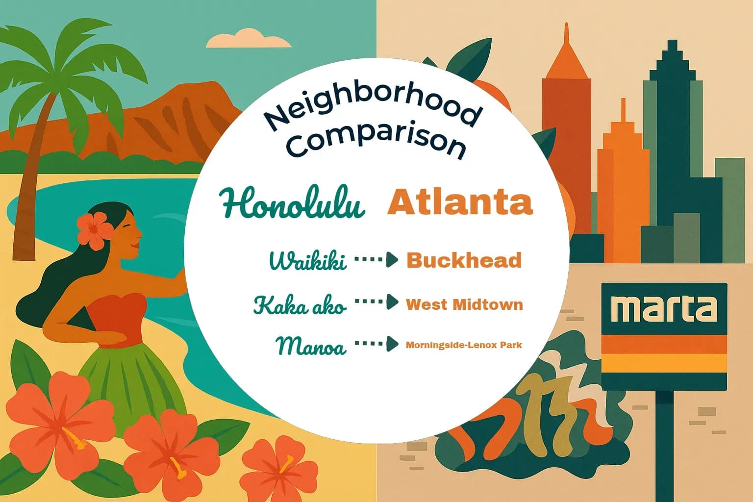 Honolulu vs Atlanta Neighborhood Comparison