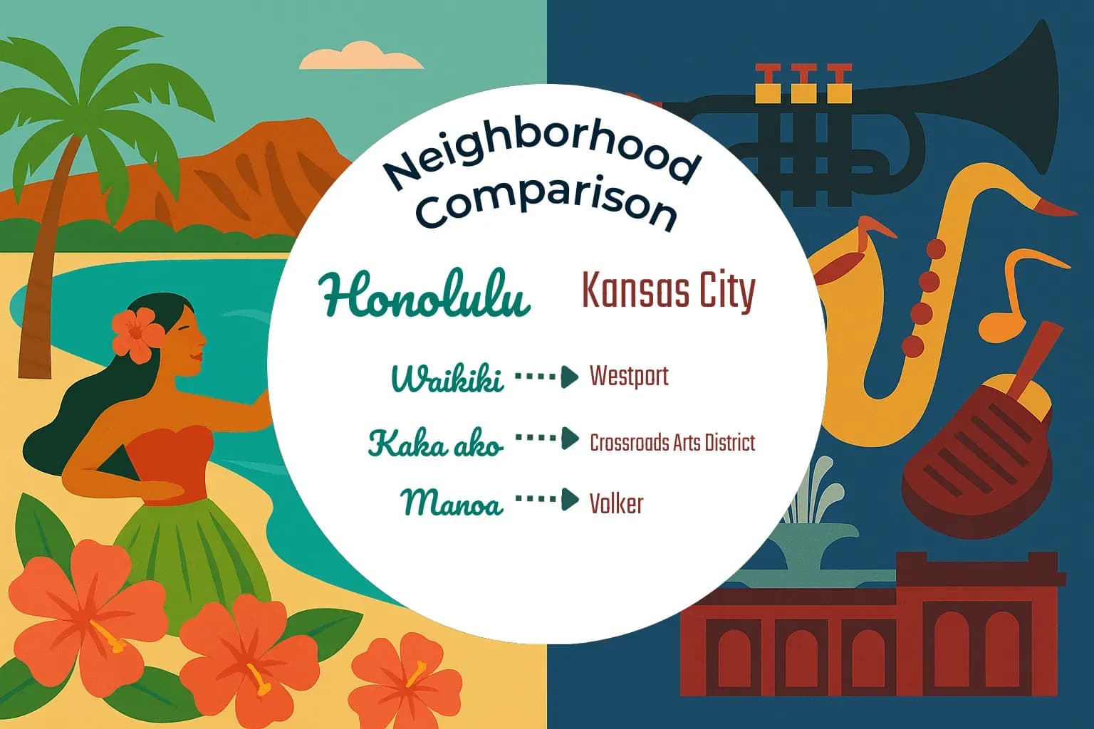 Honolulu vs Kansas City Neighborhood Comparison